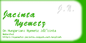 jacinta nyemetz business card